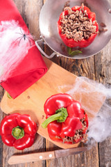 bell pepper stuffed for halloween