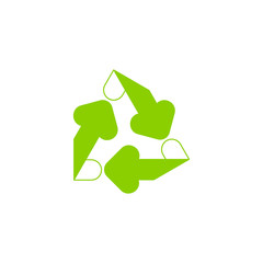 Recycling ecology thin line icon. Protection of the environment and nature linear sign. Ecological symbol for infographic, website or app.