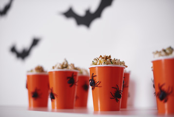 Halloween snack on white background