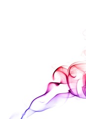 Abstract colorful smoke on white background, smoke background,colorful ink background,yellow,blue,red