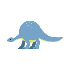 Cute cartoon dinosaur, prehistoric and jurassic monster vector Illustration