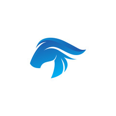 abstract horse head logo