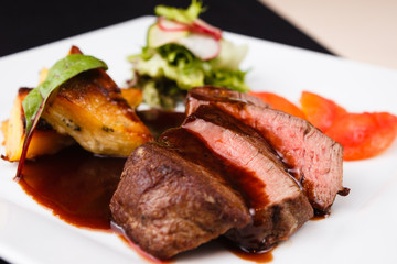 Beef fillet with potato