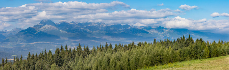 Fototapeta premium Vysoke Tatry, view from Cierny Vah - water pumping power station