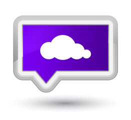 Cloud icon prime purple banner button