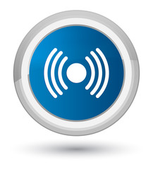 Network signal icon prime blue round button