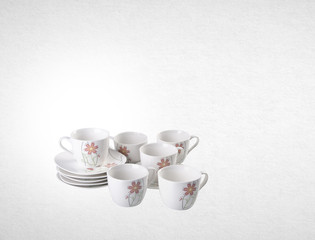 cup or cup sets on a background.