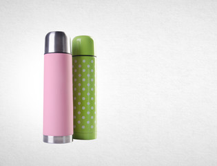 Thermo or Thermo flask on a background.