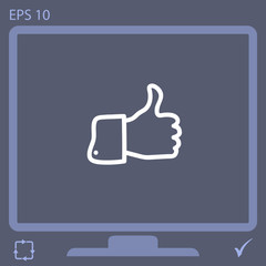 Obraz premium like vector icon