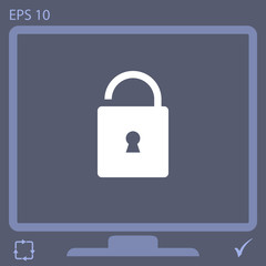 unlock vector icon