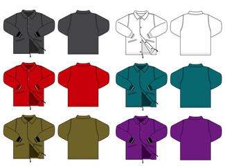 Illustration of men's jacket / color variations © barks