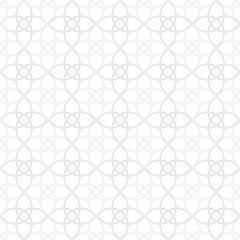 Seamless geometric pattern with grey lines on white background