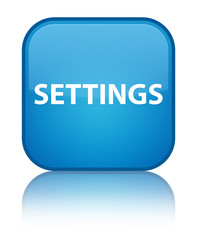 Settings special cyan blue square button