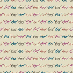 Seamless pattern with glasses
