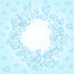 Obraz na płótnie Canvas Transparent soap bubbles
