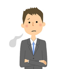 ビジネスマン　ため息