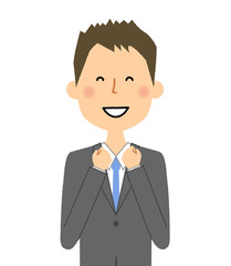 ビジネスマン　喜ぶ