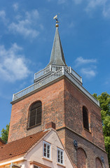 Tower of the hisotrical Lamberti church in Aurich