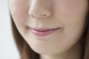 Obraz premium Close up the lady's mouth