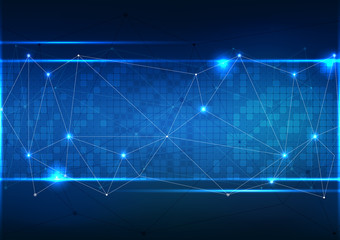 vector polygon background abstract technology communication data Science