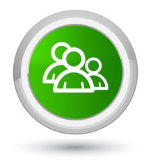 Group icon prime green round button