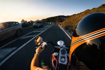 Naklejka premium Sulla strada in moto