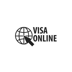 Logo of Visa application centre. Vector illustration.