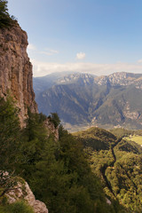 panoramic scenery in the mountains of italy.