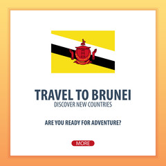Travel to Brunei. Discover and explore new countries. Adventure trip.