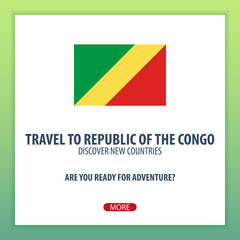 Travel to Republic of the Congo. Discover and explore new countries. Adventure trip.