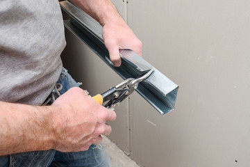 workers make repairs in the apartment