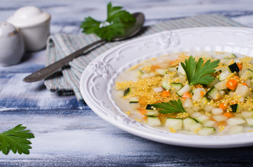 Soup with millet