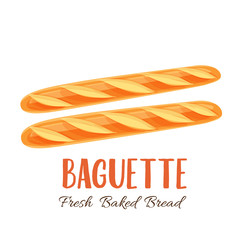 Baguette bread icon