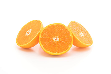 fresh orange on white background