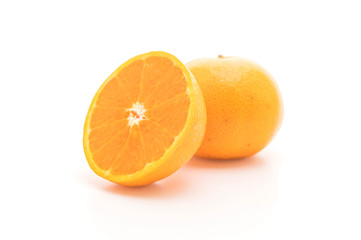 fresh orange on white background