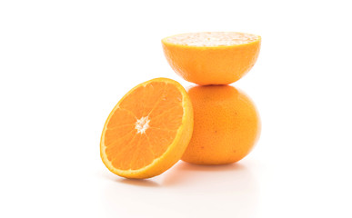 fresh orange on white background