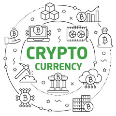circle illustration bitcoin crypto innovations business