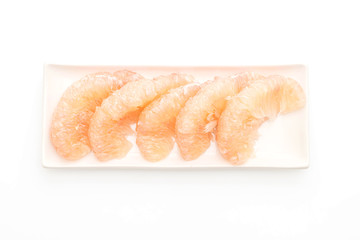 fresh pomelo on white background