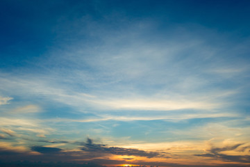 Fototapeta na wymiar Fiery orange sunset sky. Beautiful sky.