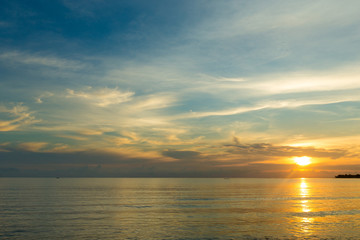 Fototapeta premium sunset above the sea