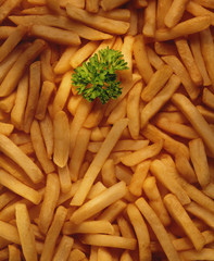 Freshly cooked chips 