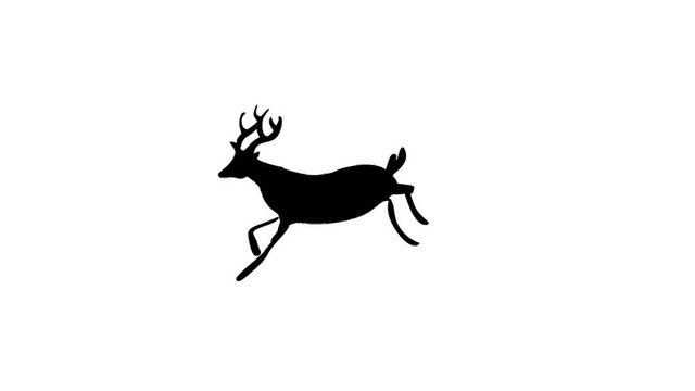 Running deer (seamless loop animation) 
