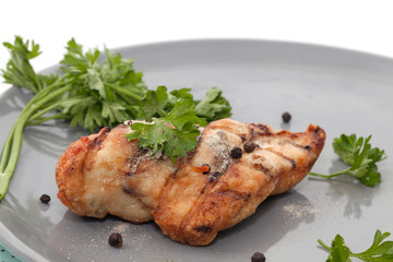 grilled chicken breast on plate
