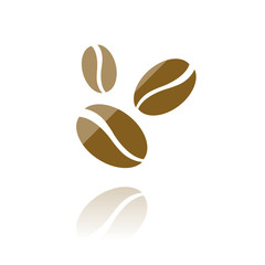 Obraz premium kolorowa ikona - ziarna kawy