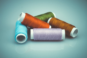 thread rolls with filter effect retro vintage style