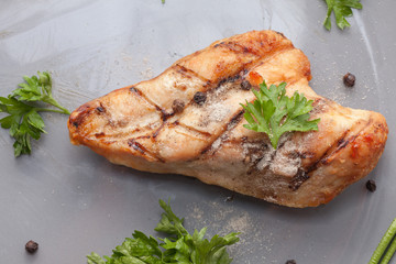 grilled chicken breast on plate