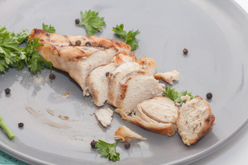 grilled chicken breast on plate