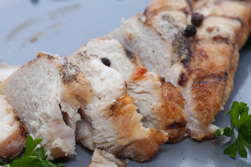 grilled chicken breast on plate