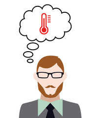 Person denkt an Hitze