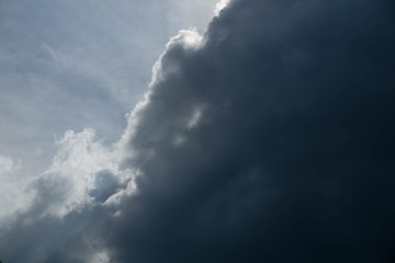 rain cloud dark motion at sunset light background